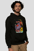 Yay Burcu Baskılı Unisex Siyah Hoodie
