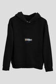 Yelken - Sail Baskılı Unisex Siyah Kapüşonlu Sweatshirt