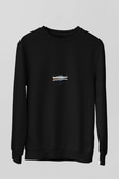 Yelken - Sail Baskılı Unisex Siyah Sweatshirt
