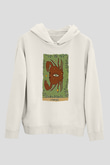Yengeç Burcu Baskılı Beyaz Unisex Hoodie