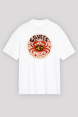 Yengeç Burcu Baskılı Beyaz Unisex Oversize Tişört - Tshirt
