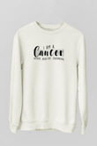 Yengeç Burcu Baskılı Beyaz Unisex Sweatshirt