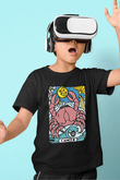 Yengeç Burcu Baskılı Unisex Siyah Çocuk Tişört - Tshirt