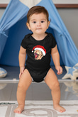 Yeni Yıl Kedi BaskılıSiyah  Bebek Body - Zıbın