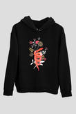 Yılan Siyah Unisex Hoodie