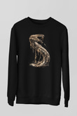 Yılan Siyah Unisex Sweatshirt