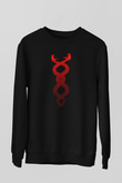 Yılan Siyah Unisex Sweatshirt