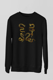 Yılan Siyah Unisex Sweatshirt
