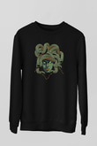 Yılan Siyah Unisex Sweatshirt