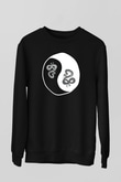 Yılan Siyah Unisex Sweatshirt