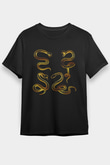 Yılan Siyah Unisex Tişört T-Shirt - TişörtFabrikası