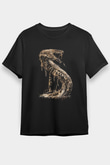 Yılan Siyah Unisex Tişört T-Shirt - TişörtFabrikası