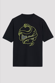 Yılan Siyah Unisex Tişört T-Shirt - TişörtFabrikası