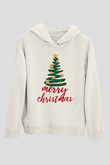Yılbaşı Beyaz Unisex Hoodie