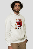 Yılbaşı Beyaz Unisex Kapşonlu Sweatshirt