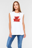 Yılbaşı Beyaz Unisex Kolsuz Tişört