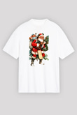 Yılbaşı Beyaz Unisex Oversize Tişört T-Shirt