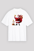 Yılbaşı Beyaz Unisex Oversize Tişört T-Shirt