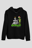 Yılbaşı Siyah Unisex Hoodie