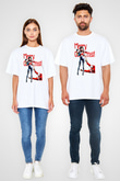 Yılbaşı Yeni Yıl Christmas Beyaz Unisex Oversize Tişört T-Shirt