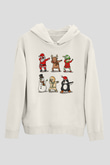 Yılbaşı Yeni Yıl Christmas Beyaz Unisex Kapşonlu Sweatshirt