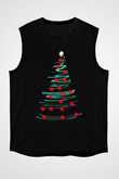 Yılbaşı Yeni Yıl Christmas Siyah Unisex Kolsuz Tişört