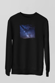 Yıldız Siyah Unisex Sweatshirt