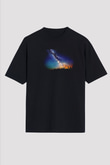 Yıldız Siyah Unisex Tişört T-Shirt - TişörtFabrikası
