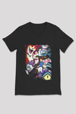 Yo-kai Watch Siyah Unisex V Yaka Tişört