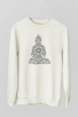 Yoga Baskılı Unisex Ekru Sweatshirt