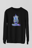 Yoga Baskılı Unisex Siyah Sweatshirt