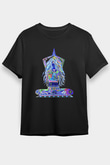 Yoga Baskılı Unisex Siyah Tişört - Tshirt