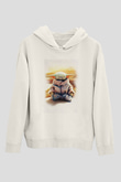 Yoga YodaBeyaz  Unisex Hoodie