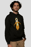 Yogi Bear Ayı Yogi Siyah Unisex Kapüşonlu Sweatshirt
