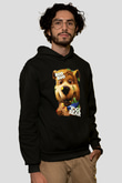 Yogi Bear Ayı Yogi Siyah Unisex Kapüşonlu Sweatshirt