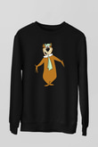 Yogi Bear Ayı Yogi Siyah Unisex Sweatshirt