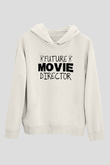 Yönetmen Beyaz Unisex Kapüşonlu Sweatshirt