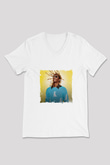 Young Thug Baskılı Beyaz V Yaka Unisex Tişört