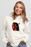 Young Thug Baskılı Unisex Beyaz Kapüşonlu Sweatshirt