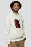 Young Thug Baskılı Unisex Beyaz Kapüşonlu Sweatshirt