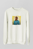 Young Thug Baskılı Unisex Beyaz Sweatshirt