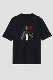 Young Thug Baskılı Unisex Oversize Siyah Tişört