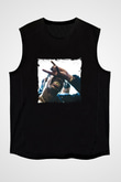 Young Thug Baskılı Unisex Siyah Kolsuz Tişört