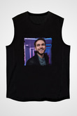 Zedd Baskılı Unisex Siyah Kolsuz Tişört