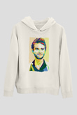 Zedd Beyaz Unisex Kapüşonlu Sweatshirt