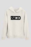 Zedd Beyaz Unisex Kapüşonlu Sweatshirt