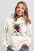 Zedd Beyaz Unisex Kapüşonlu Sweatshirt