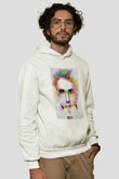 Zedd Beyaz Unisex Kapüşonlu Sweatshirt