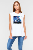 Zedd Beyaz Unisex Kolsuz Tişört