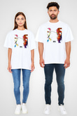 Zedd Beyaz Unisex Oversize Tişört T-Shirt